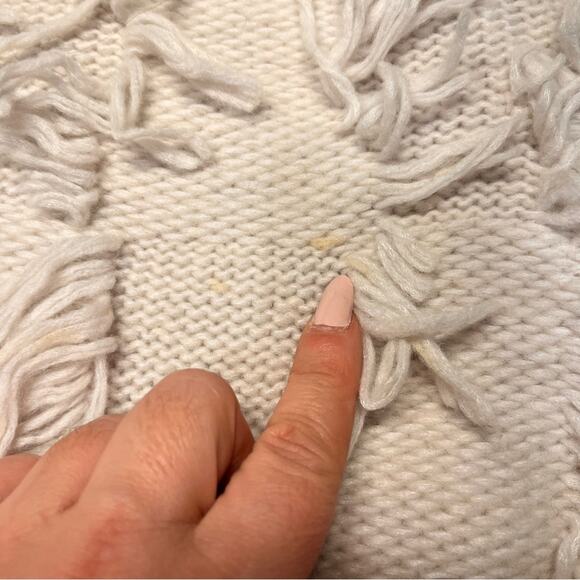 3.1 Philip Lim Cream Wool Fringe Sleeveless Sweater Sz Small - Picture 7 of 10